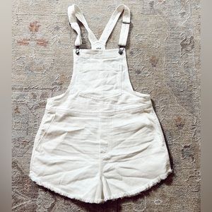 Beachy cropped Aerie overalls